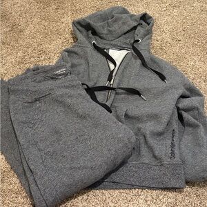 Calvin Klein Performance Gray Zip-Up Sweater